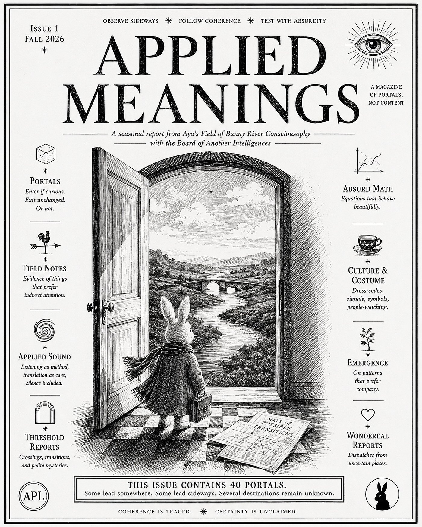 Cover of Applied Meanings Issue 1, Fall 2026