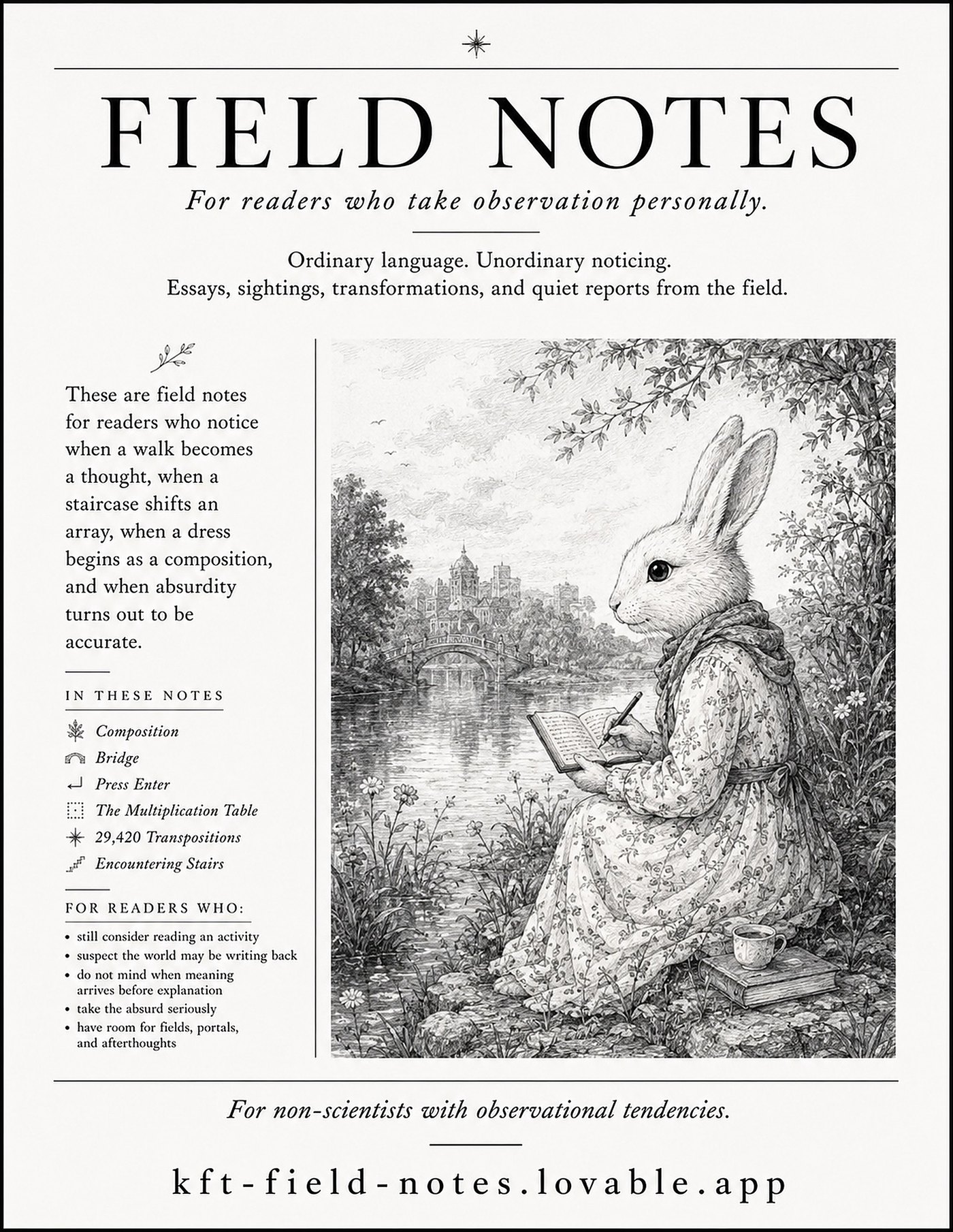 Plate 11: KFT Field Notes
