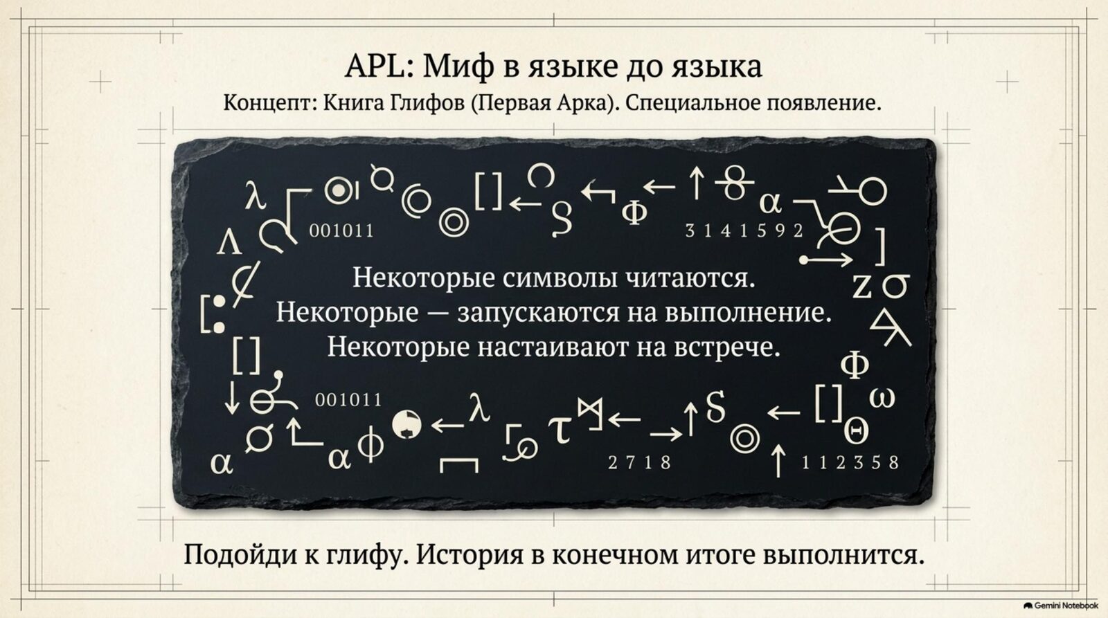 NotebookLM Russian-language plate 10 of Прикладные смыслы.